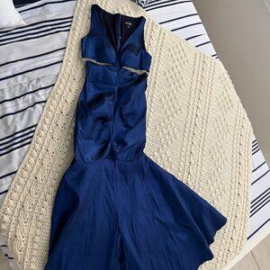 Royal Blue Shimmery Mermaid Cocktail Dress, XSCAPE Size 14